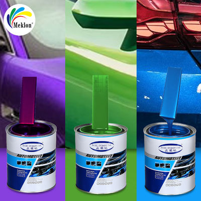 화려하고 활기찬 노란색 녹색 원본 차 페인트