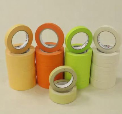 중국 공급업체, 80도 내열성 자동차 수리용 오렌지 마스킹 테이프 도매, 높은 점착력, 원래 포장으로 맞춤 제작 가능