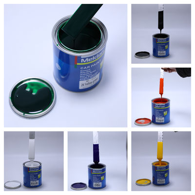 화려하고 활기찬 노란색 녹색 원본 차 페인트