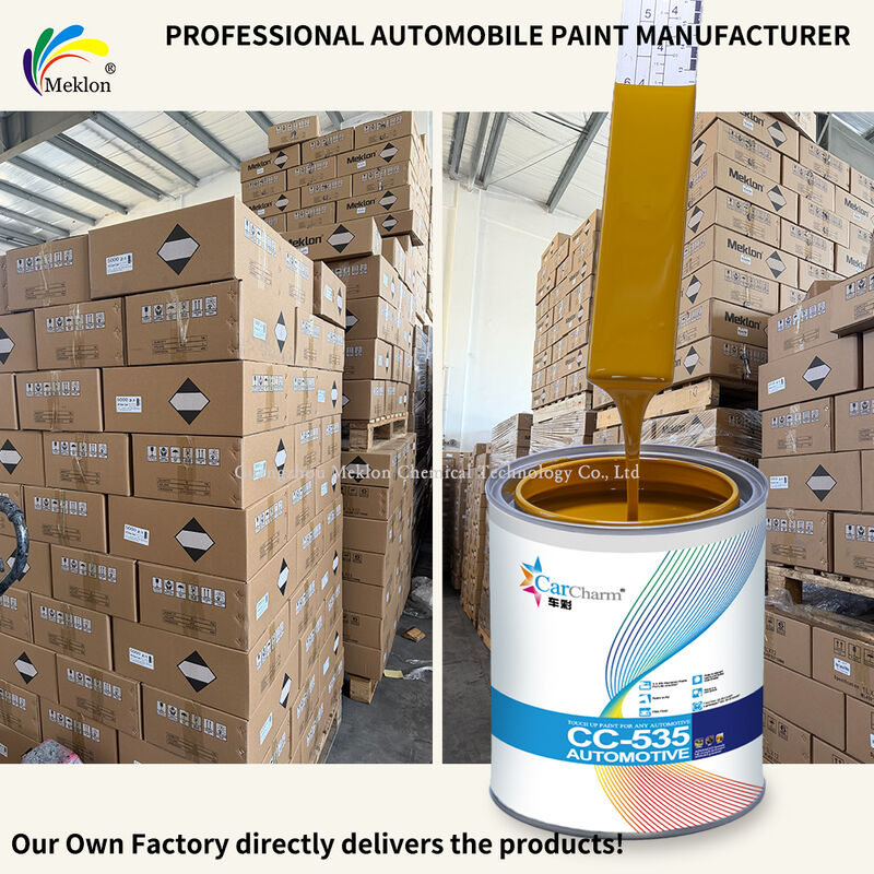 2K 머드 옐로우 아크릴 자동차 보수용 상도 도료 (스프레이 적용 액체 코팅 자동차 페인트, 자동차 수리 및 복원용)